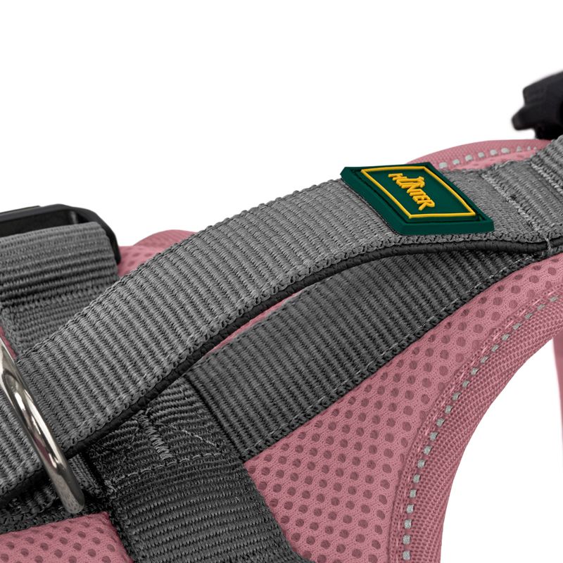 HUNTER Maldon Harness - Dusky Pink/Grey Size M: 53 - 71cm chest circumference, belt width 25mm