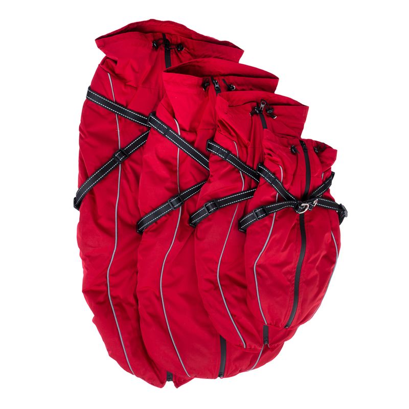 TIAKI Arkon Dog Coat with Harness - Red approx. 35cm (Back Length)