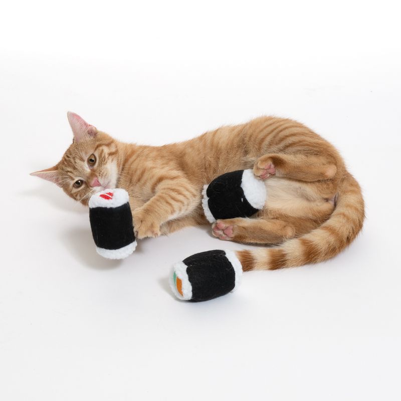 TIAKI Sushi Rolls Cat Toy Set Set of 3 Cushions