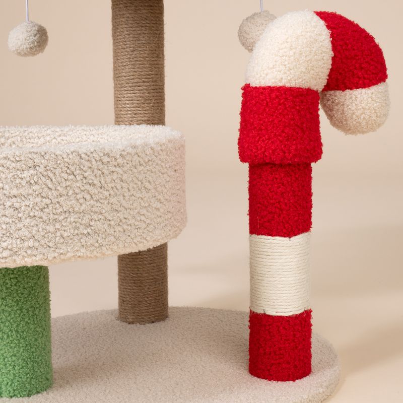 TIAKI Candy Cane Scratching Tree White/Red/Green