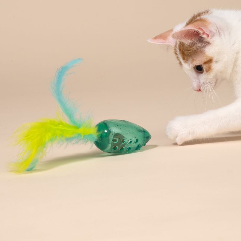 TIAKI Mouse with Catnip Ball & Feathers 1 Toy