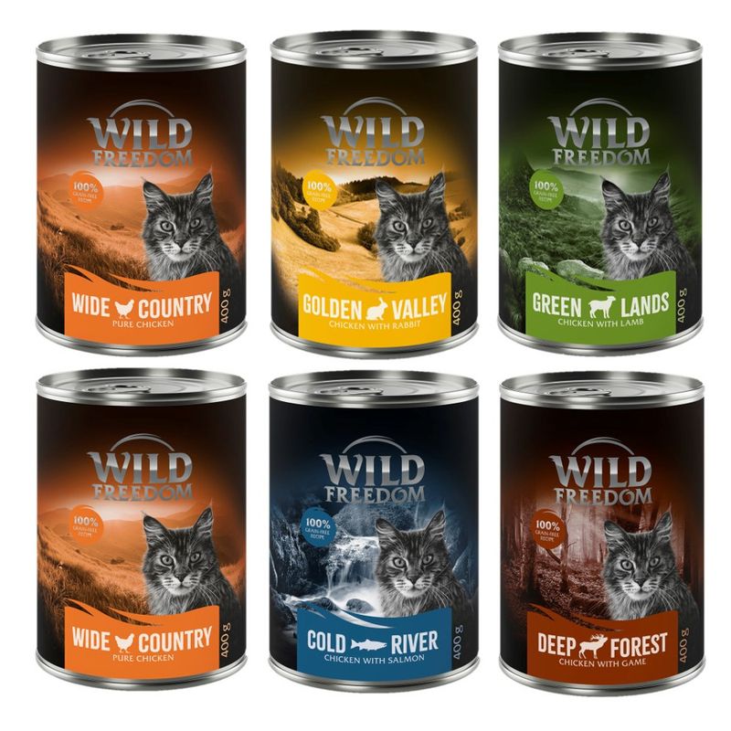 Wild Freedom Adult Saver Pack 24 x 400g Mixed Pack I (Chicken, Pollock, Lamb, Rabbit, Game)