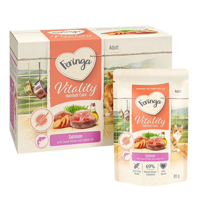 Feringa Vitality Hairball Care with Salmon 6 x 200g