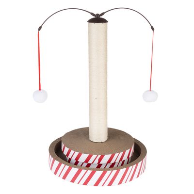 TIAKI 4-in-1 Multi-Toy Scratching Post for Cats 1 Toy