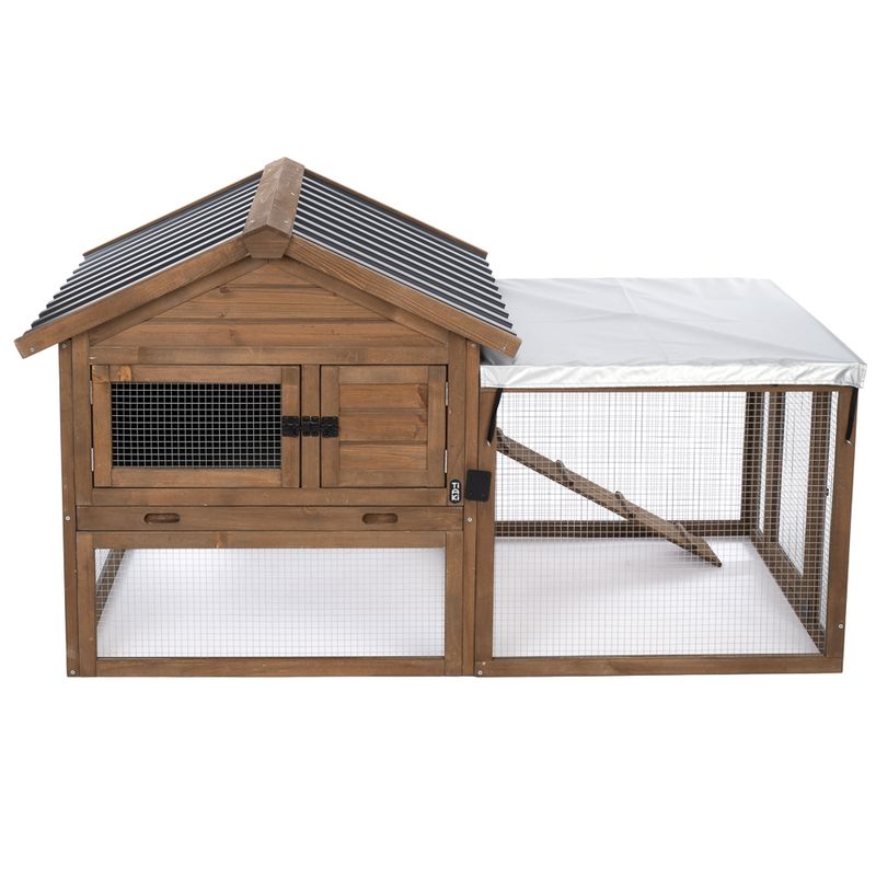 TIAKI Rabbit Hutch Attached Enclosure: 116 x 78 x 89.8 cm (L x W x H)