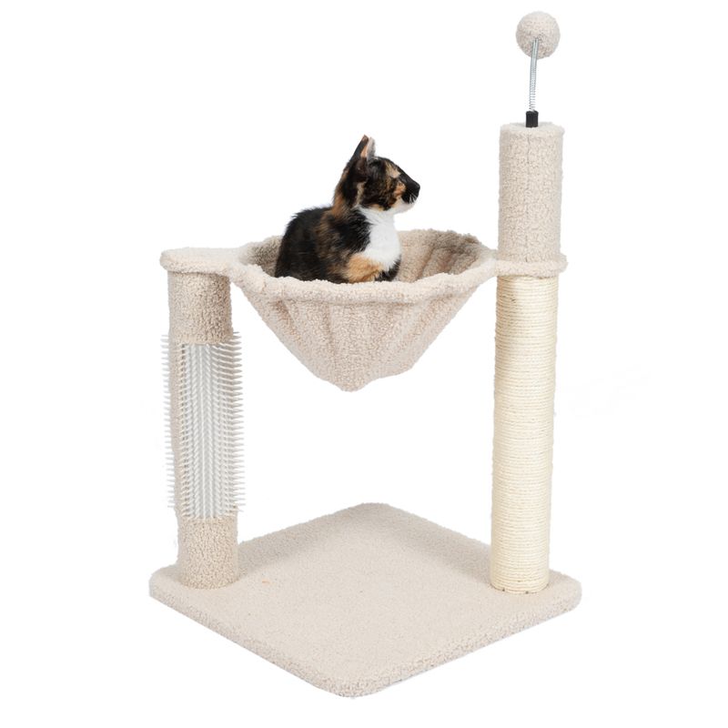 TIAKI Shearly Scratching Post with Hammock Beige