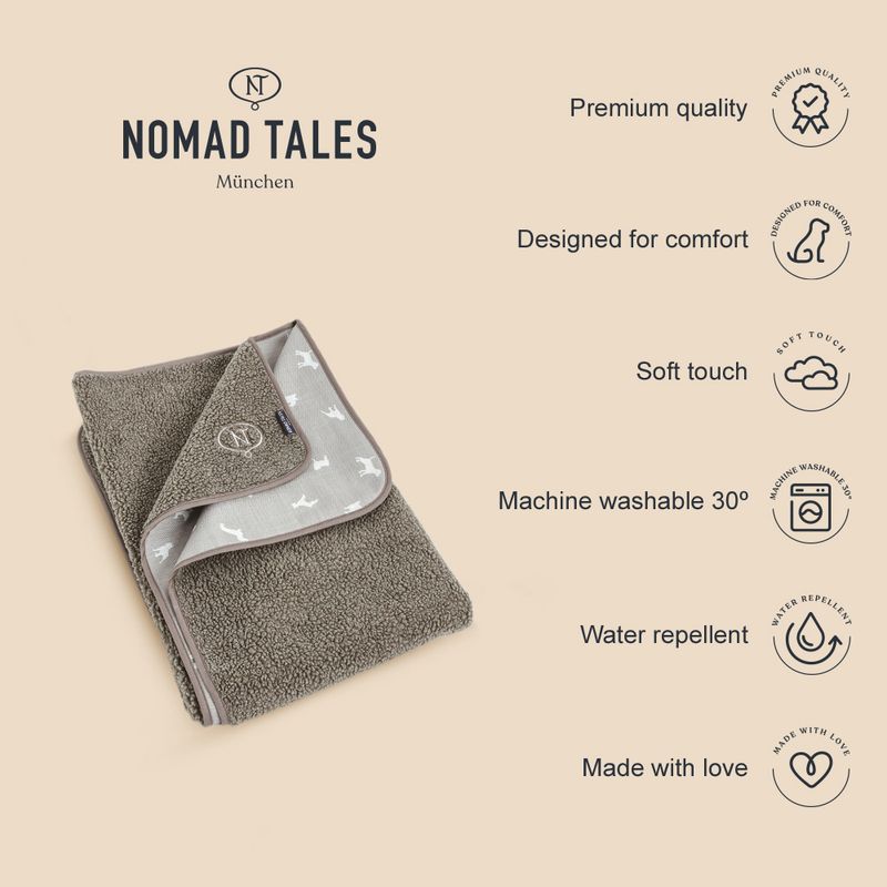 Nomad Tales Blush Waterproof Cuddle Blanket - Taupe 140 x 105 cm (L x W)