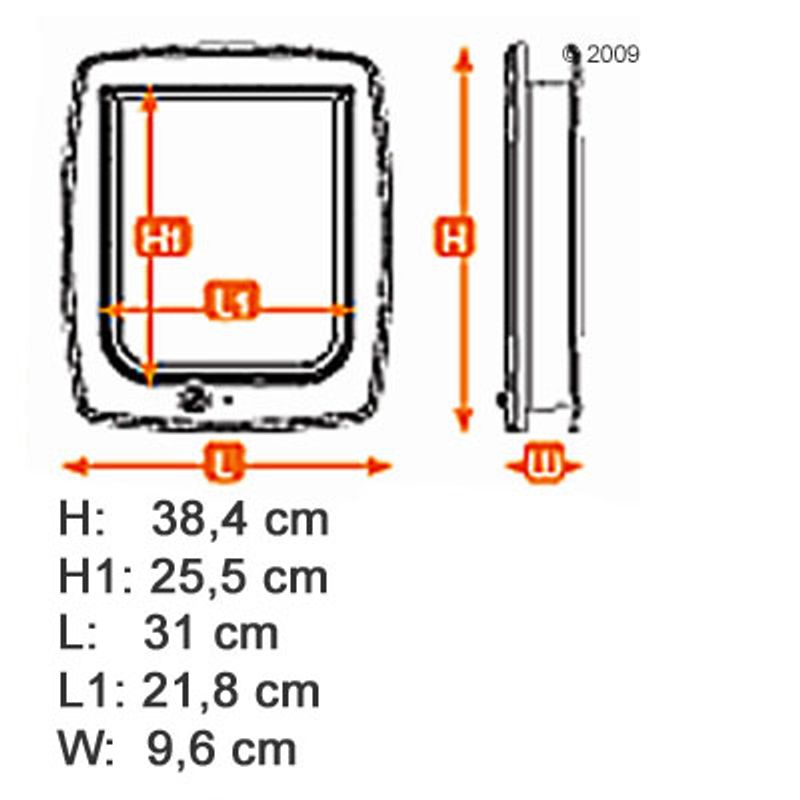 Ferplast Swing 11 Cat Flap - 4 Way Lock Grey