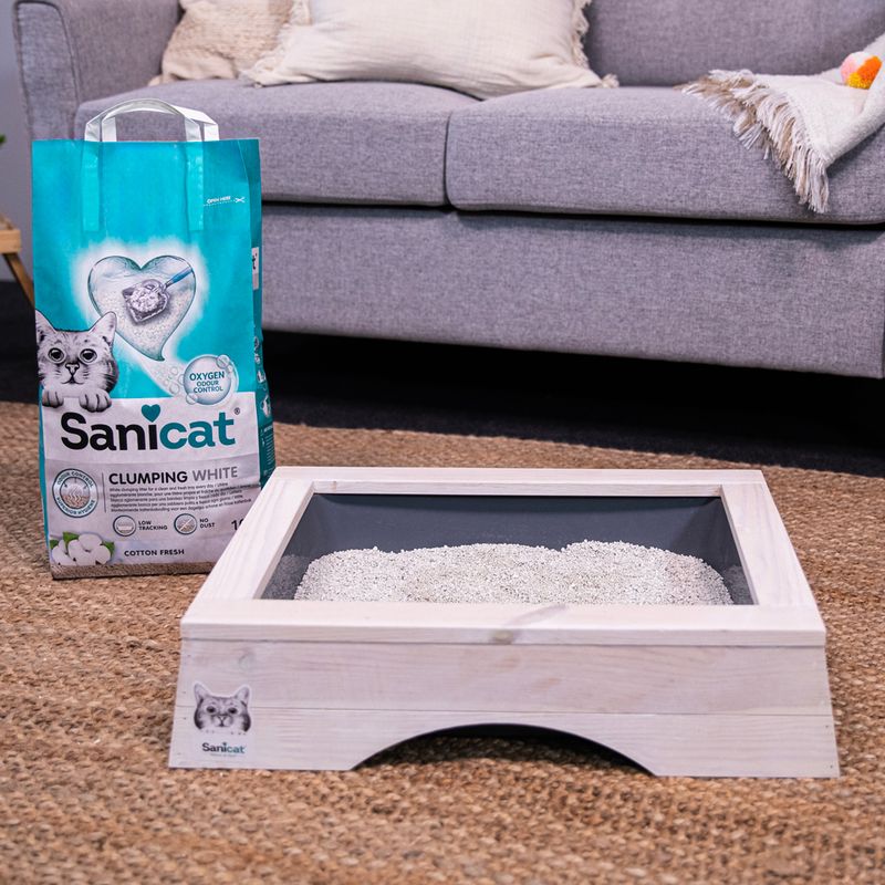 Sanicat Cotton Fresh Clumping White Cat Litter 10l