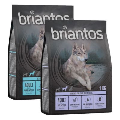 Briantos Grain-Free Trial Pack 2 x 1kg Duck & Potato + Salmon & Potato