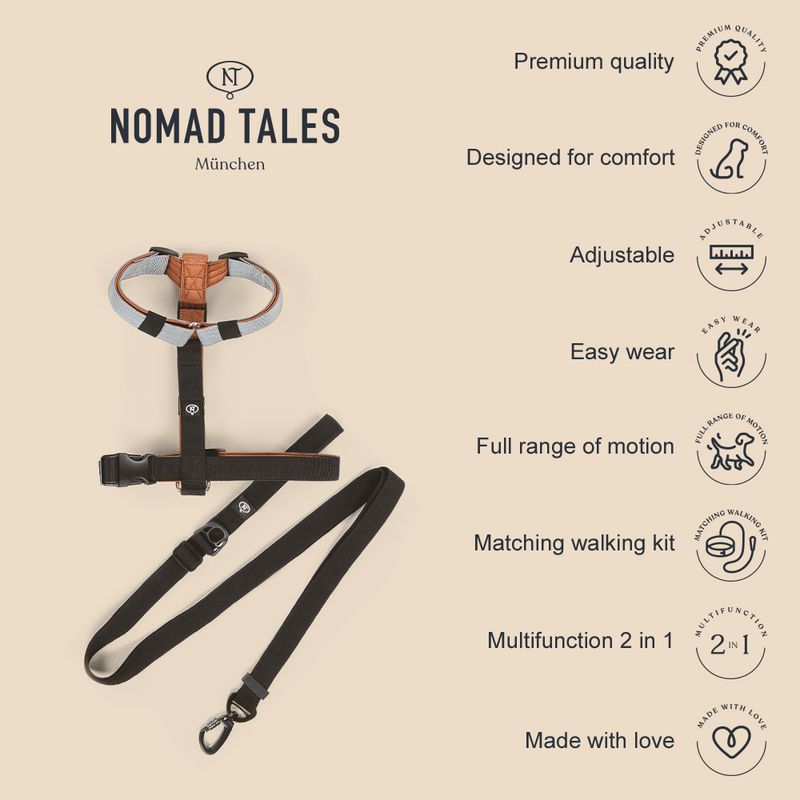 Nomad Tales Spirit Multi-Ring Harness Size S: approx. 40 - 58 cm Chest Circumference