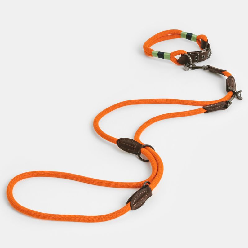 Nomad Tales Spirit Collar, tangerine Size XS: 30 - 36 cm neck circumference, W 30 mm