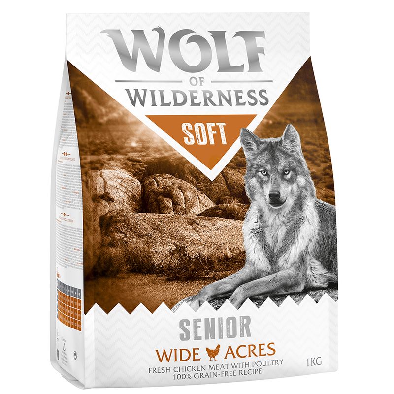 2 x 1kg Wolf of Wilderness Dry Dog Food - Try Now! Adult \