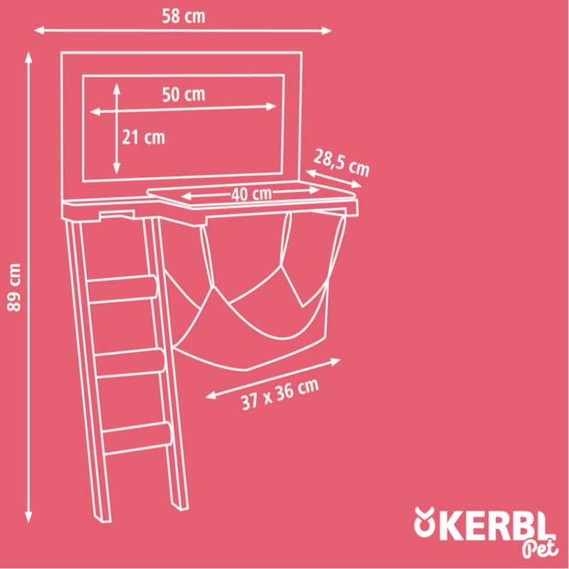 Kerbl Pet Cat Bed Timber Brown