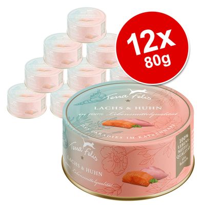 Terra Felis 12 x 80 g Salmon