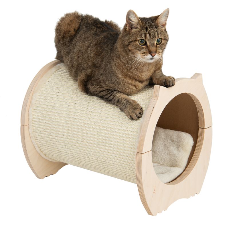 Natural Paradise Scratching Mat Cat Bed - Peony 41 x 30.5 x 32.5 cm (L x W x H)