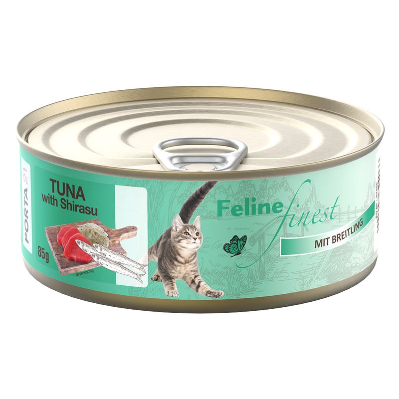 Economy Pack Feline Finest Cats Wet Food 24 x 85 g Tuna with squid