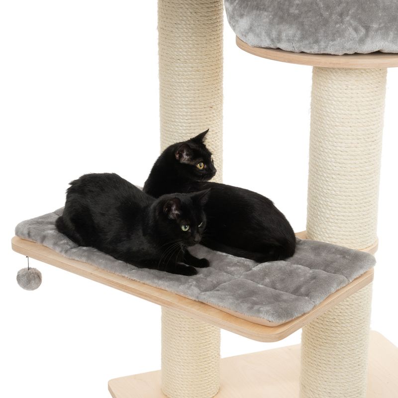 Natural Paradise Ceiling Cat Tree - Amaryllis Light Grey (2 packages*)