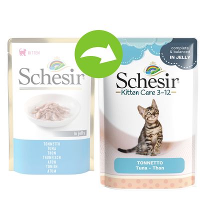 Schesir Kitten Jelly Pouches 6 x 85g Chicken Fillet