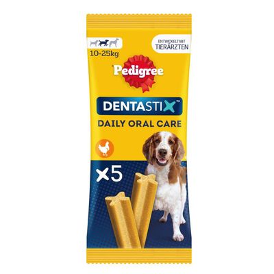 Dental care snack: Pedigree Dentastix for medium-sized dogs (10-25 kg) 5 Sticks