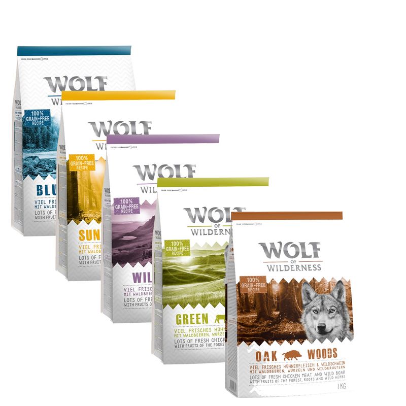Wolf of Wilderness Classic Mixed Trial Pack 5 x 1kg