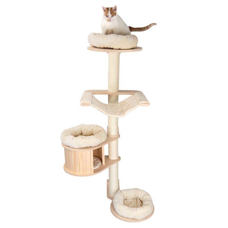 Natural Paradise Wall Scratching Tree - Magnolia Cream