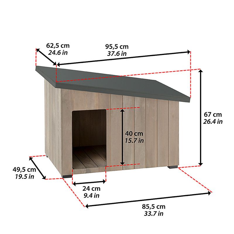 Ferplast Argo Dog Kennel Size 80: 95.5 x 62.5 x 67cm (W x D x H)