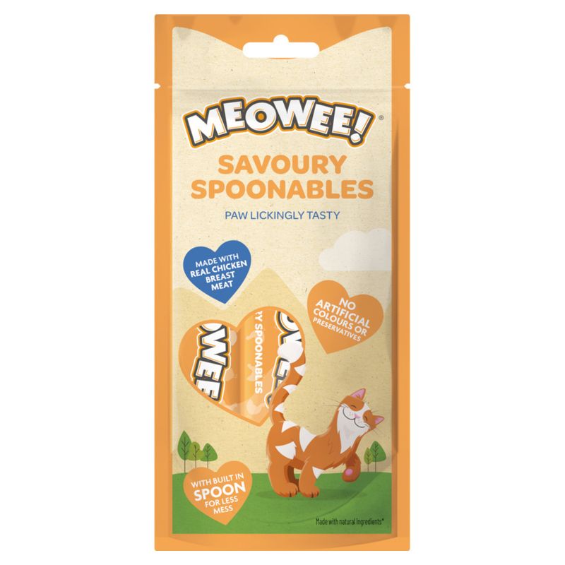 3 x Meowee! Savoury Spoonables Cat Treats - 2 + 1 Free! * Tuna (3 x 56g)