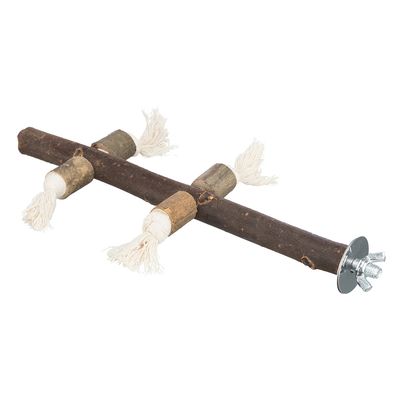 Trixie Natural Perch With Play Rope L 25 cm, diameter approx. 25 mm