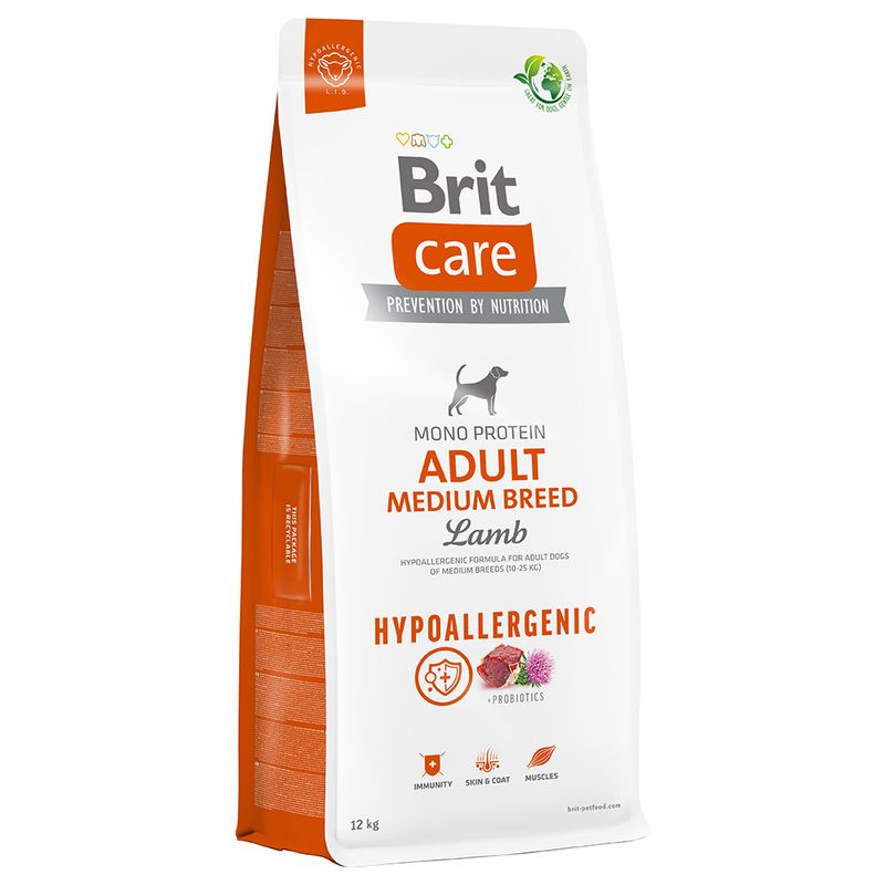 Brit Care Dog Hypoallergenic Adult Medium Breed Lamb & Rice Economy Pack: 2 x 12kg