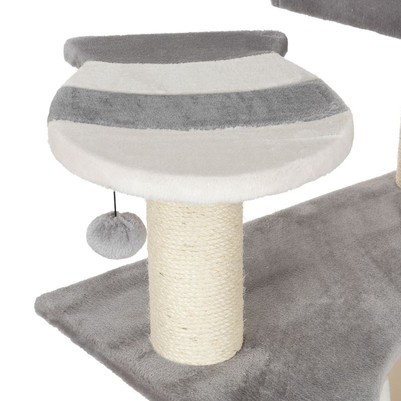 Gingerbread Cat Tree with Ladder - XXL Grey