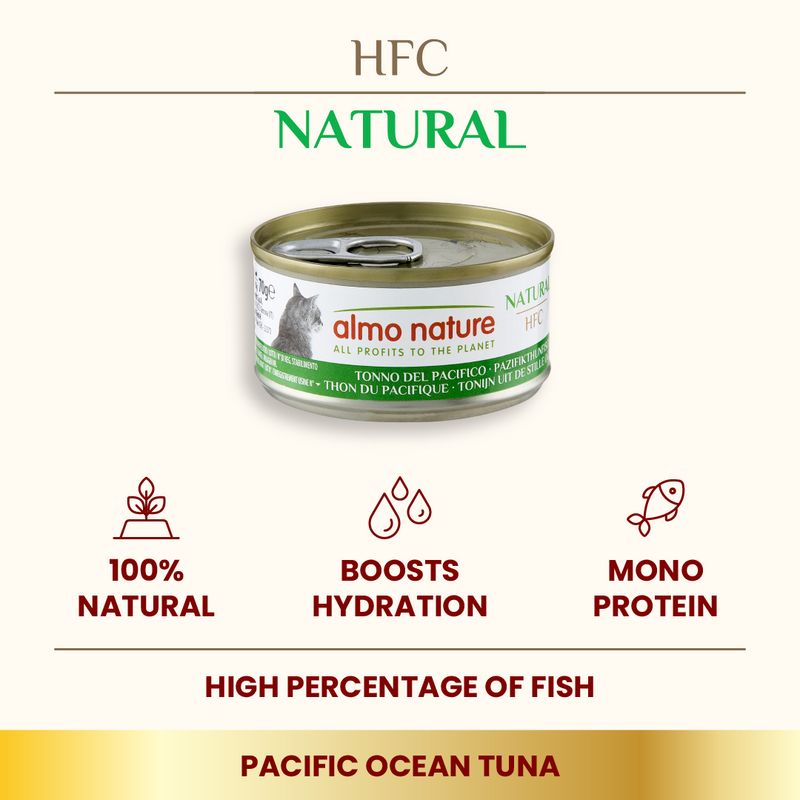 Almo Nature HFC Natural Cans Saver Pack 24 x 70g Atlantic Tuna