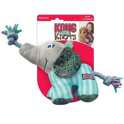 KONG Wild Knots Carnival Elephant Small/Medium: 9 x 17 x 13 cm (L x W x H)