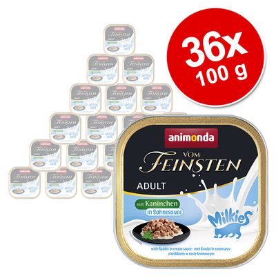 animonda Vom Feinsten Adult Milkies in Sauce Saver Pack 32 x 100g Turkey in Yoghurt Sauce