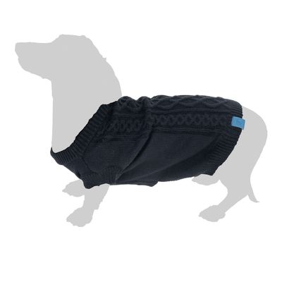 Nomad Tales Blush Dog Jumper - Ebony approx. 35cm Back Length