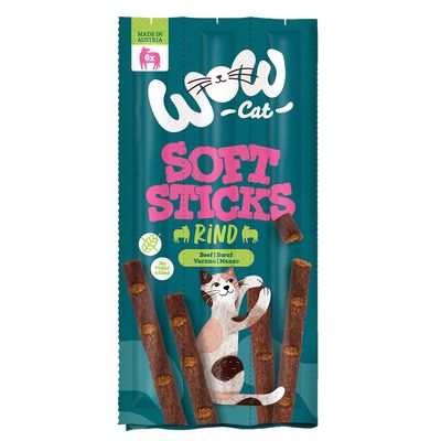 WOW Cat Soft Sticks 6 x 5g Beef