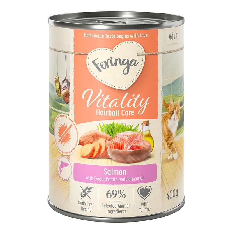 Feringa Vitality Hairball Care with Salmon 6 x 200g