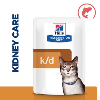 Hill's Prescription Diet Feline k/d Kidney Care 12 x 85g Chicken Pouches
