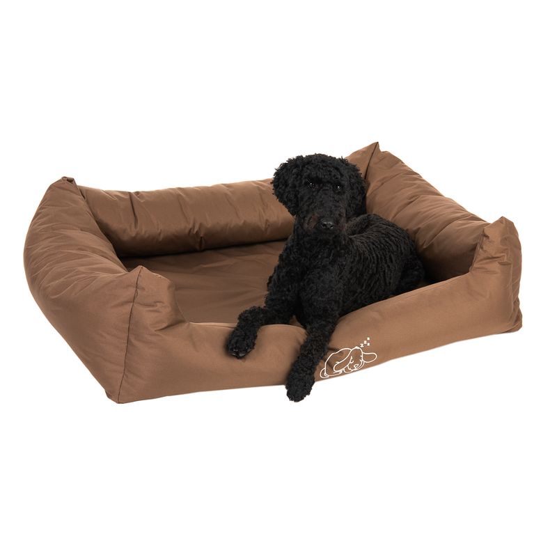 Strong & Soft Dog Bed - Brown 76 x 60 x 21cm (L x W x H)