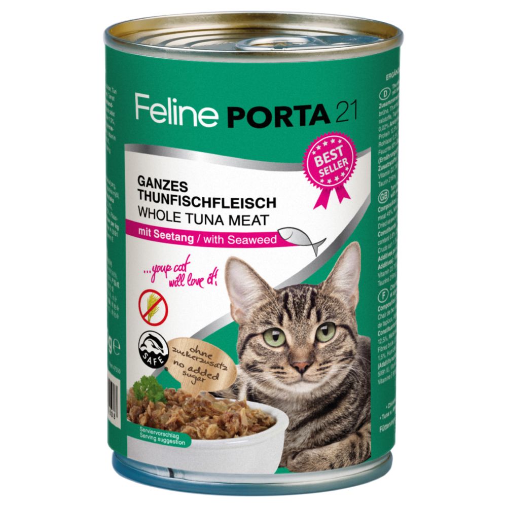 Feline Porta 21 Saver Pack 12 x 400g Whole Tuna with Surimi