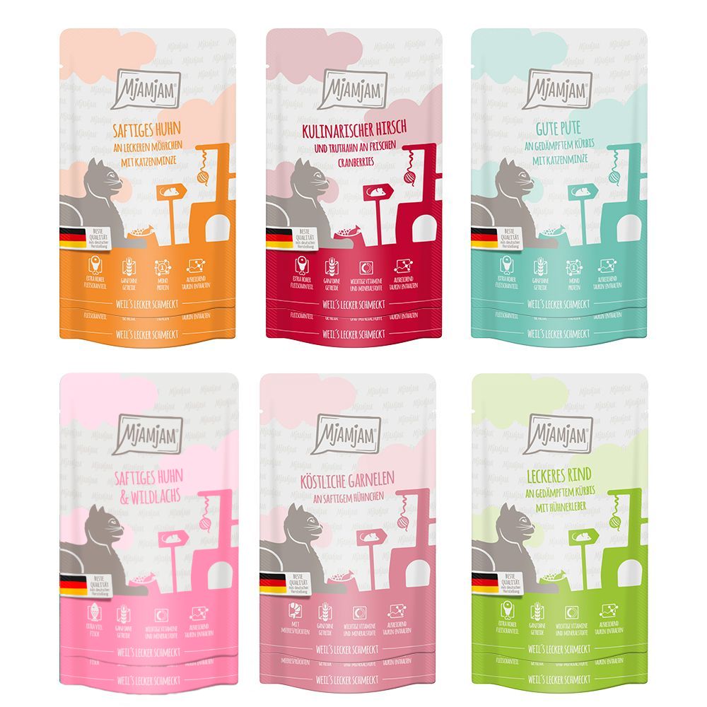 MjAMjAM Mixed Pack Pouches 12 x 125g Mixed Pack (6 Varieties)