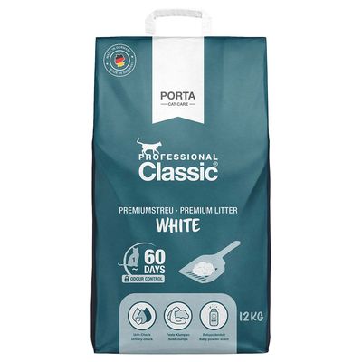 Professional Classic White Cat Litter with Baby Powder Scent 12kg