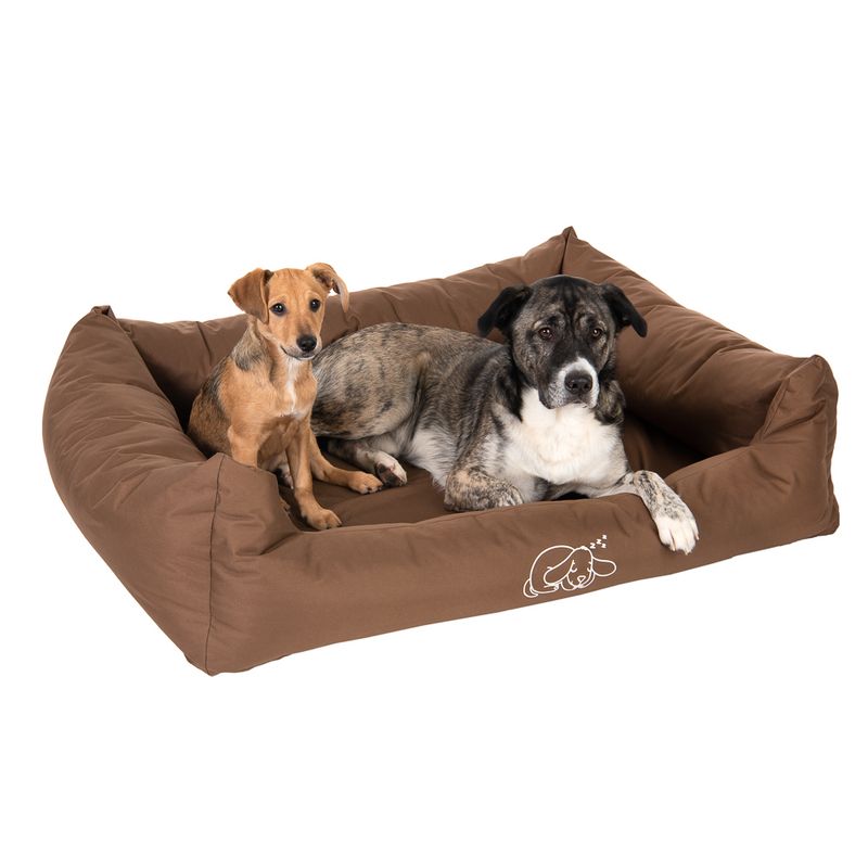 Strong & Soft Dog Bed - Brown 76 x 60 x 21cm (L x W x H)