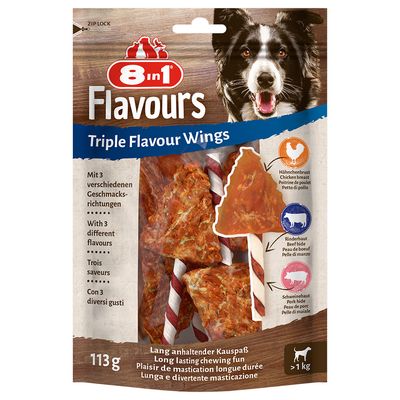 8in1 Triple Flavour Wings Chew Sticks 6 Sticks