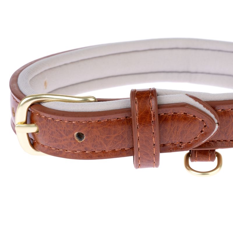 TIAKI Padded Collar - Brown Extra Small: approx. 25 - 31cm (Neck Circumference)