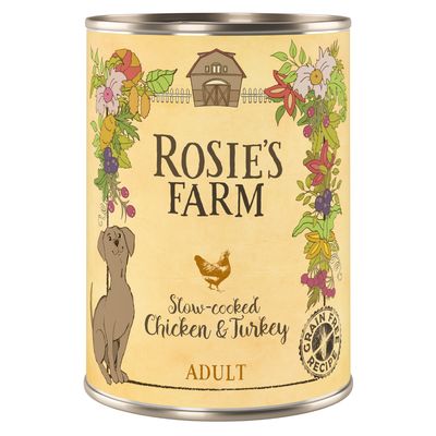 Rosie's Farm Adult Slow-cooked Chicken & Turkey 6 x 400g