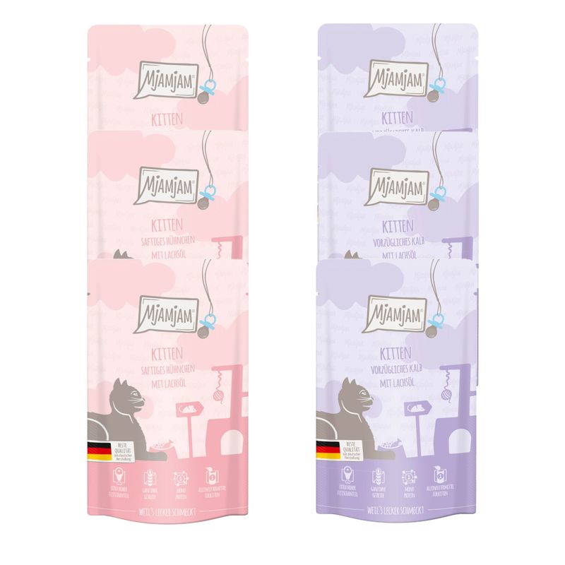 MjAMjAM Kitten Mixed Pack 12 x 125g Mixed Pack (2 Varieties)