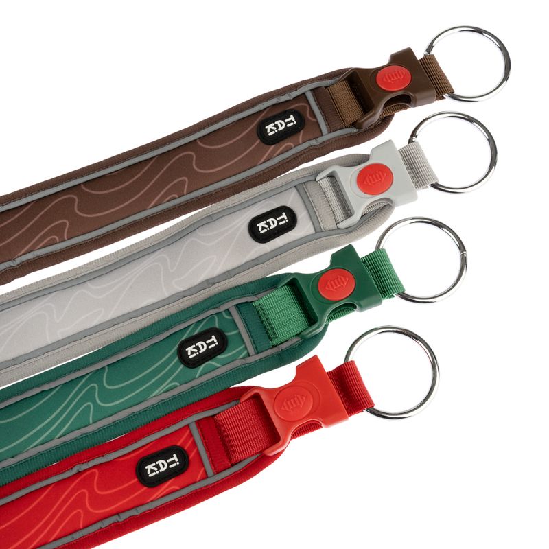 TIAKI Collar Soft & Safe, grey matching leash: 200 cm long, 20 mm wide