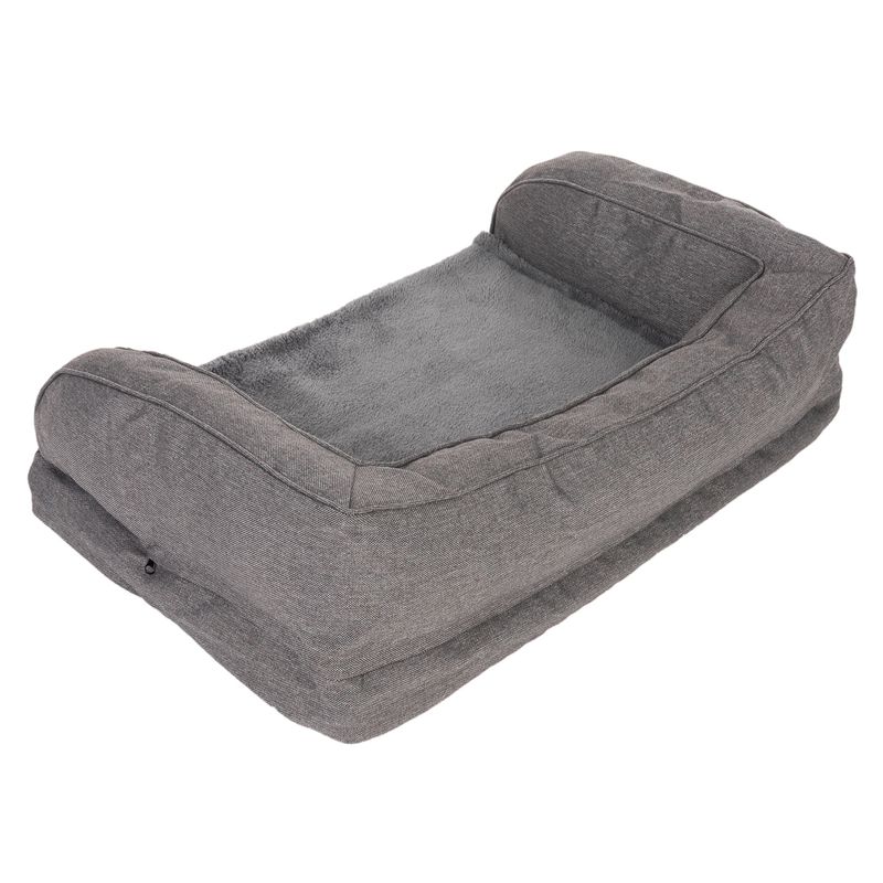 Orthopedic dog sofa grey Replacement cover, dark gray, size L