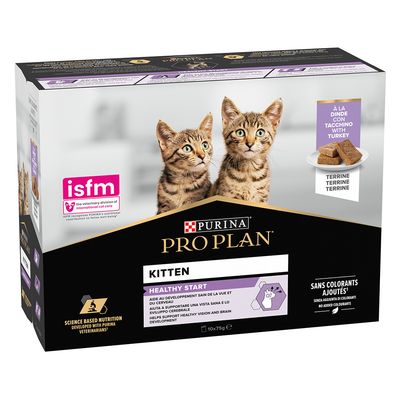 PURINA PRO PLAN Kitten Healthy Start 10 x 75g Turkey